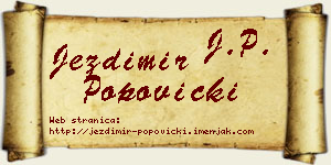 Jezdimir Popovicki vizit kartica